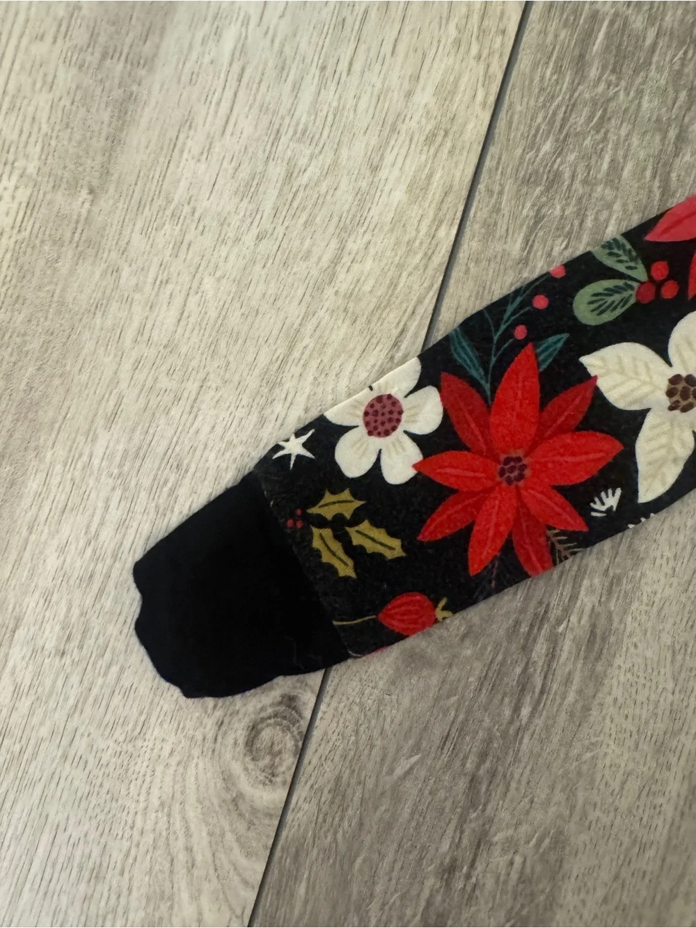 Girls Holiday Poinsettia Floral Pajama Set by Little Sleepies